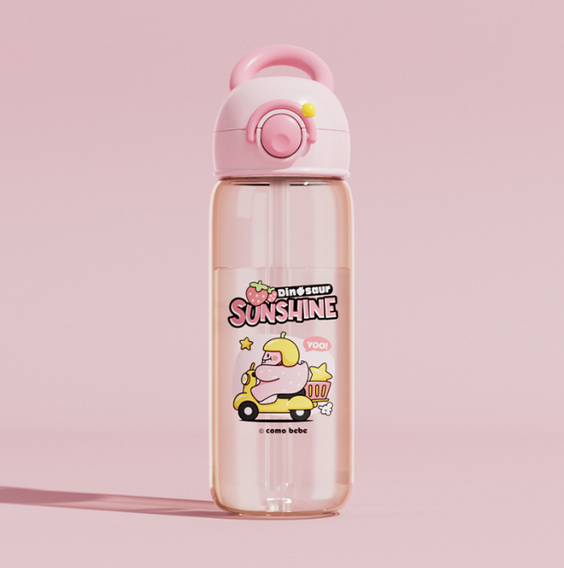 Children's Whale Cartoon Diving Fountain Water Bottle - Tritan Leakproof Sippy Cup (Various Sizes & Colors)